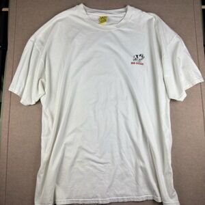 Vintage 1996 Big Dogs Surf Dog T-Shirt 3XL Stay Off The Net White Mens USA